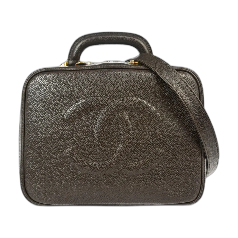 Chanel Vanity Case Shoulder Bag in Brown