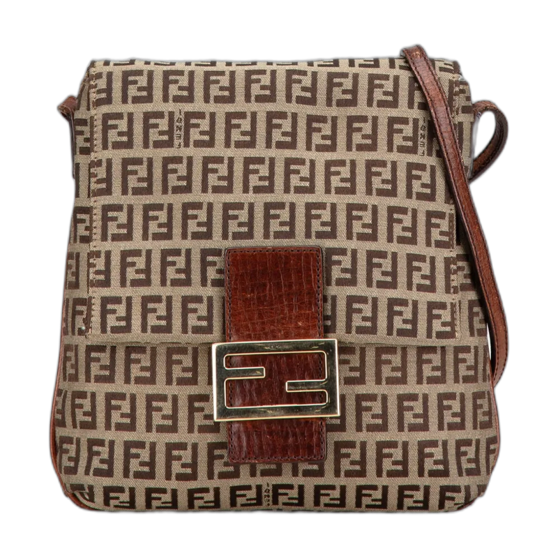 Fendi Zucchino Shoulder Brown