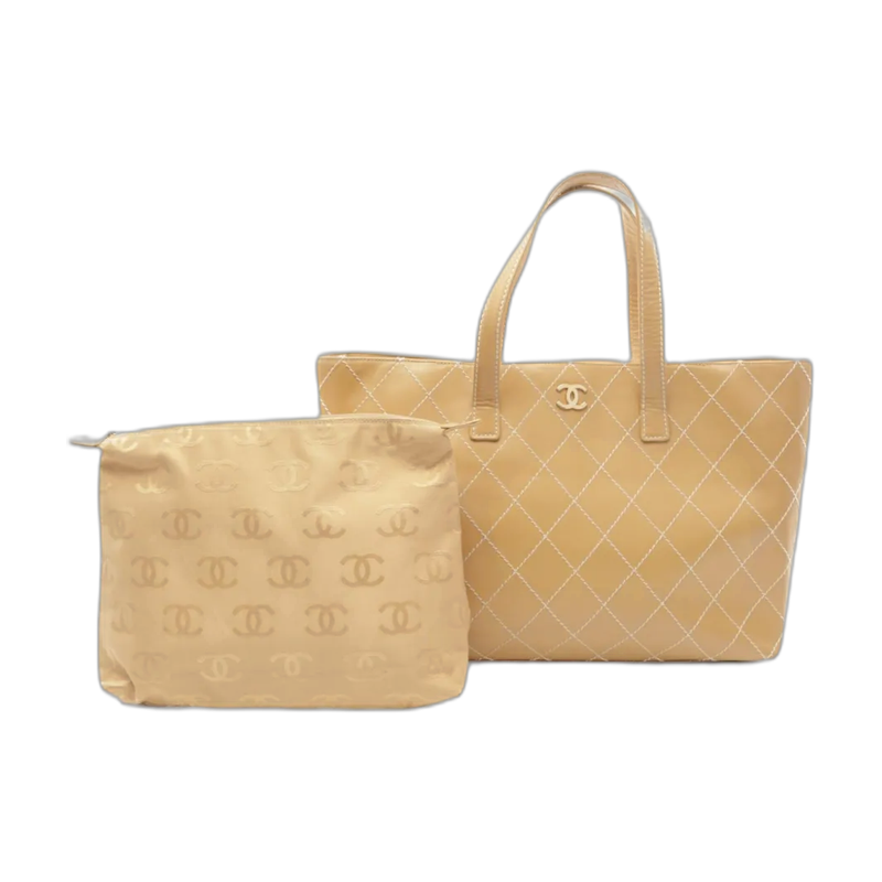 Chanel Surpique Tote White