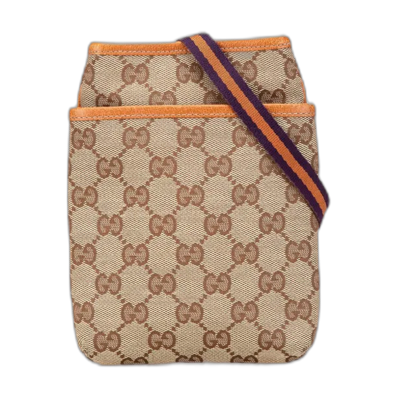 Gucci Web Shoulder in Brown