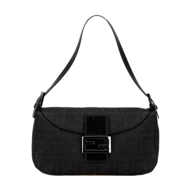 Fendi Black Double Flap Shoulder