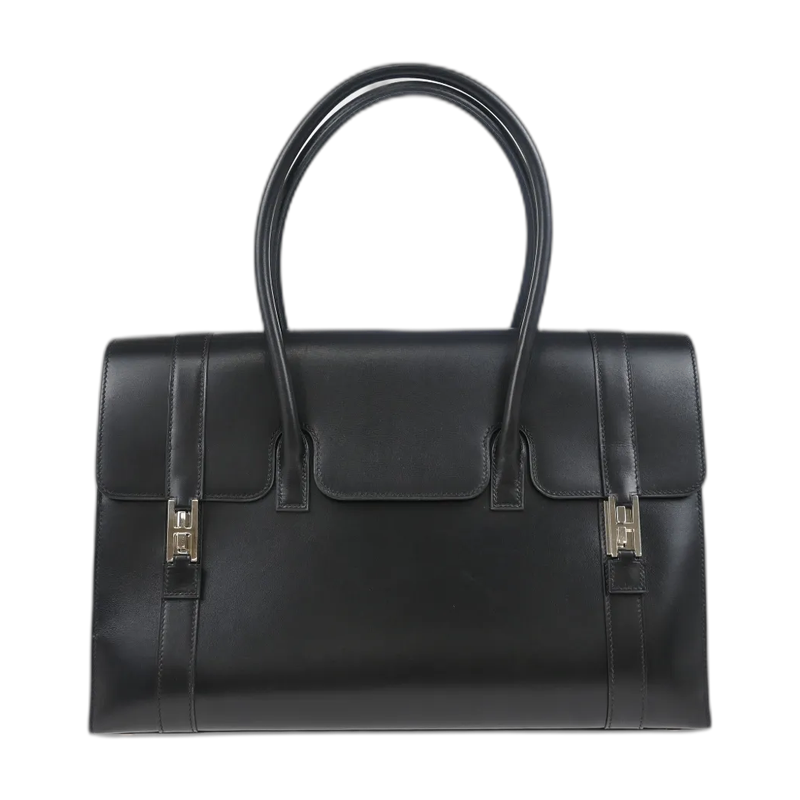 Hermes Drag Top Handle Bag Black 37