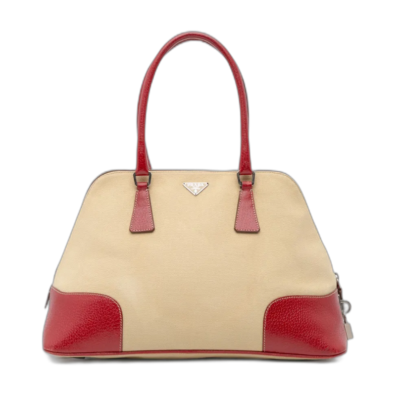 Prada Canapa Tote Brown Canvas