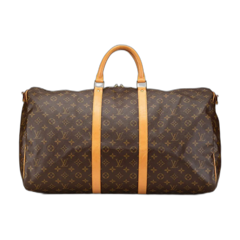 Louis Vuitton Keepall Bandoulière Duffle Brown 55
