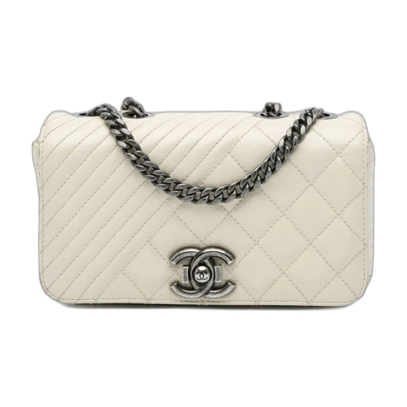 Chanel Boy Shoulder White Small