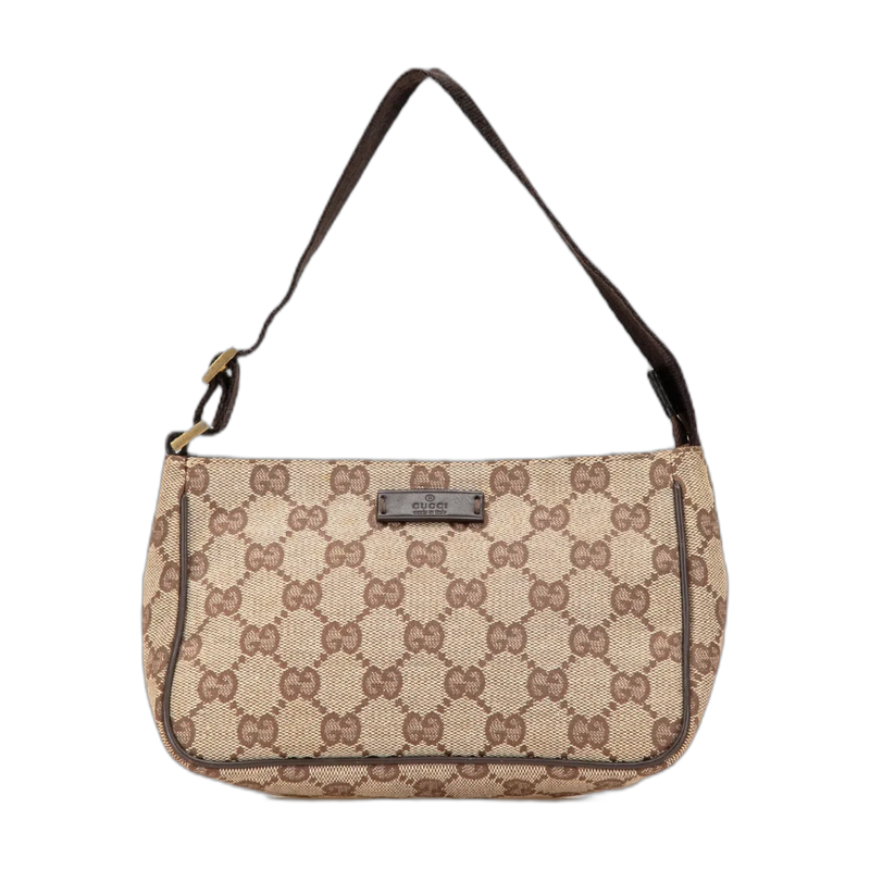 Gucci Horsebit 1955 Shoulder Bag in Brown Canvas