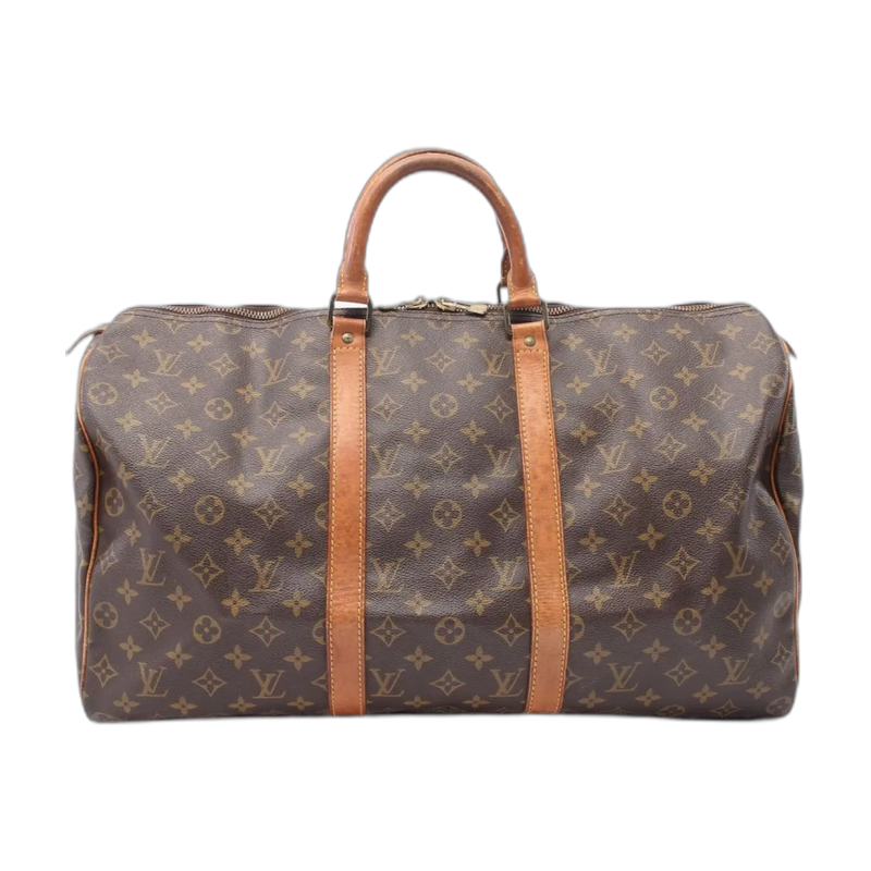 Louis Vuitton Keepall Bandoulière Duffle Bag Brown Size 50