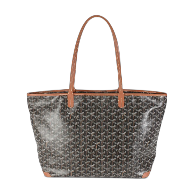 A vintage Goyard Artois Tote in brown canvas