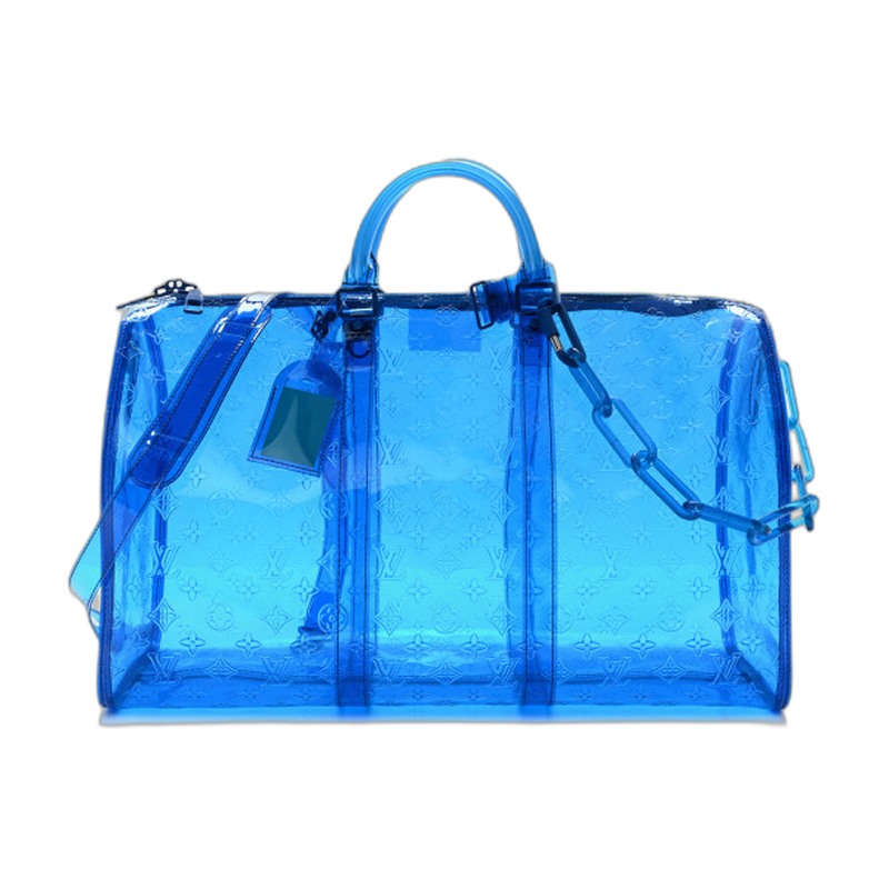 Louis Vuitton Keepall Bandouliere Duffle Blue 50