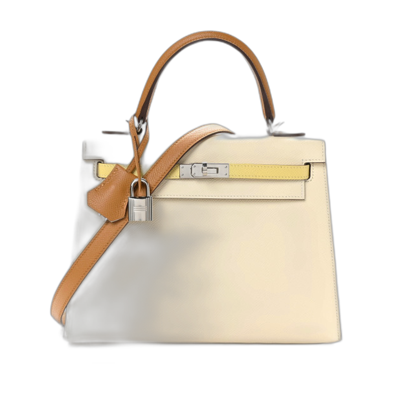 Hermes Kelly Sellier Top Handle White 25