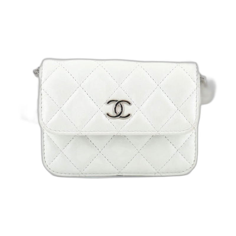Chanel Pearl Crush Wallet on Chain White Mini