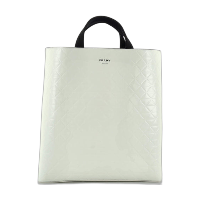 Prada Re-Edition Tote in White Leather