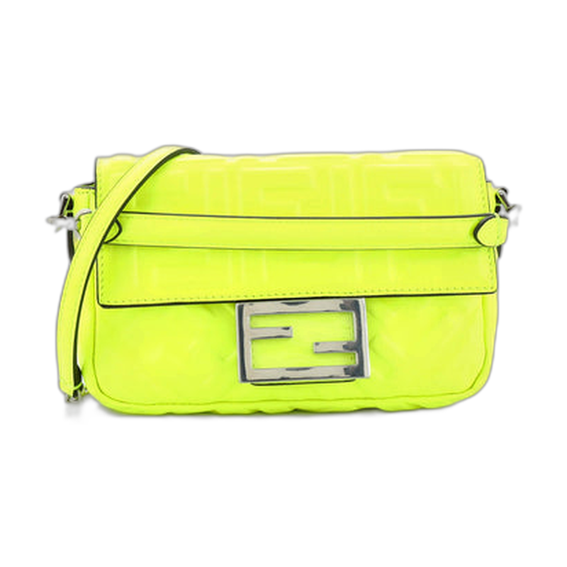 Fendi Baguette Shoulder Mini Green Leather