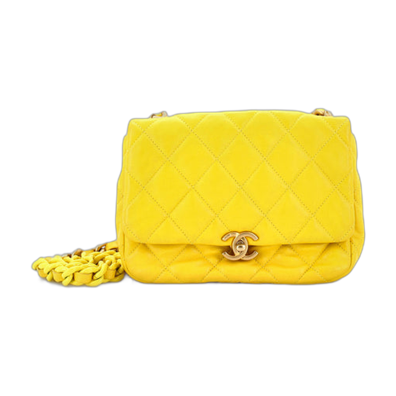 Chanel Classic Single Flap Shoulder in Yellow