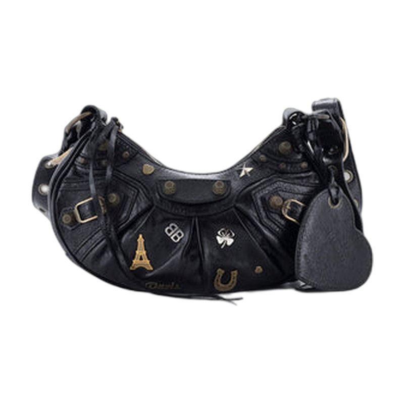 Balenciaga Le Cagole Shoulder Bag Black XS