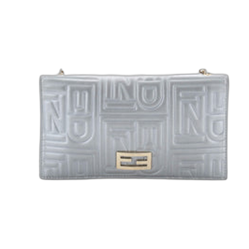 Fendi Baguette Wallet on Chain Shoulder in Neutrals