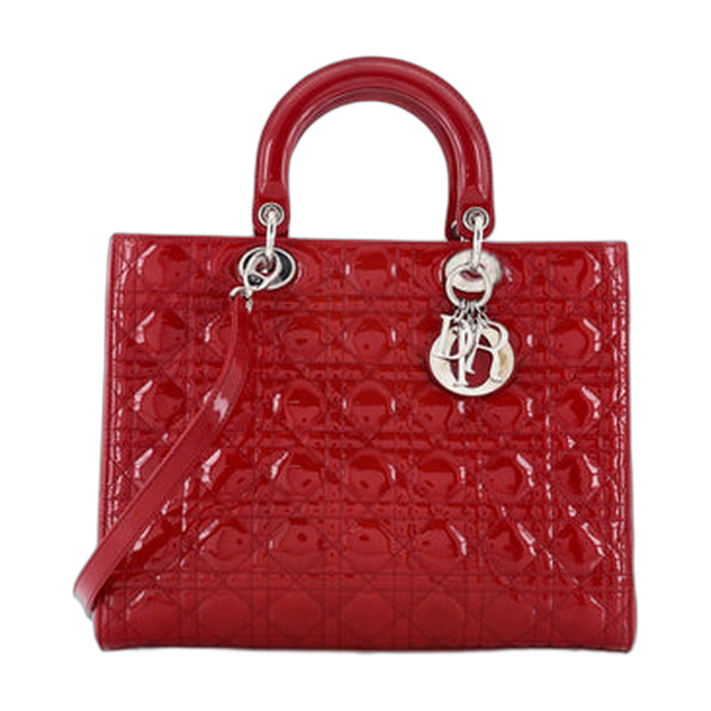 Dior Lady Dior Top Handle Red Large