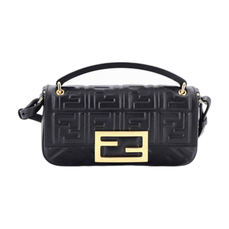 Fendi Baguette Shoulder Small Black Leather