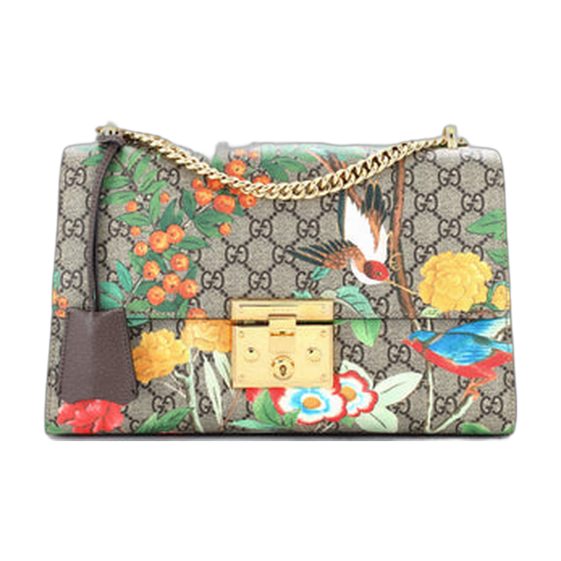 Gucci Padlock Shoulder Bag in Neutrals Medium Canvas