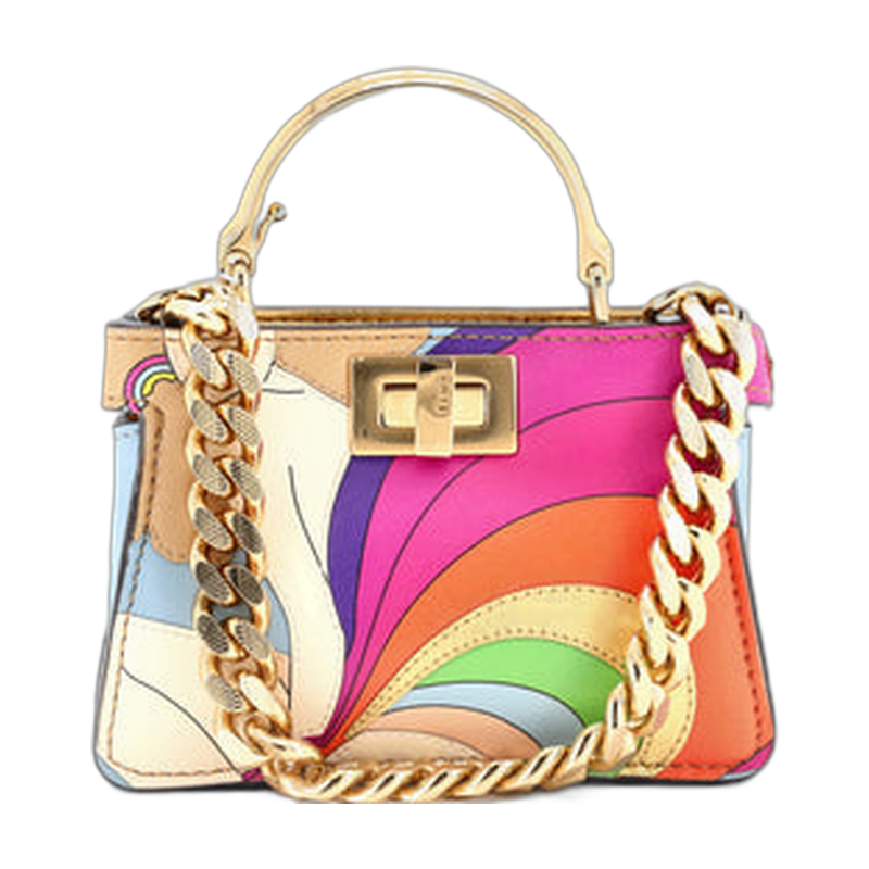 Fendi Peekaboo Top Handle Bag Pink Nano