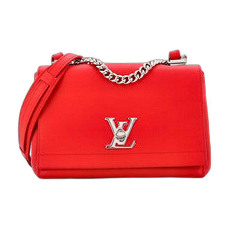 Louis Vuitton Lockme Top Handle Bag in Red Leather