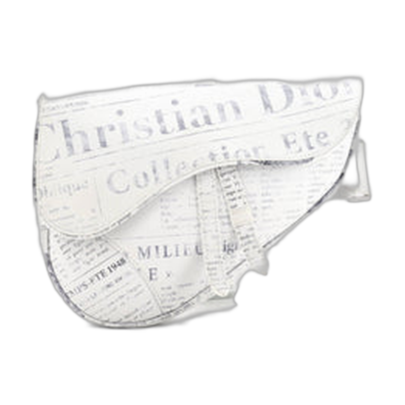 Dior Saddle Shoulder Bag White Leather