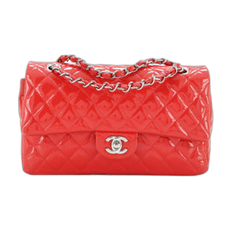 Chanel Classic Double Flap Shoulder Bag in Red