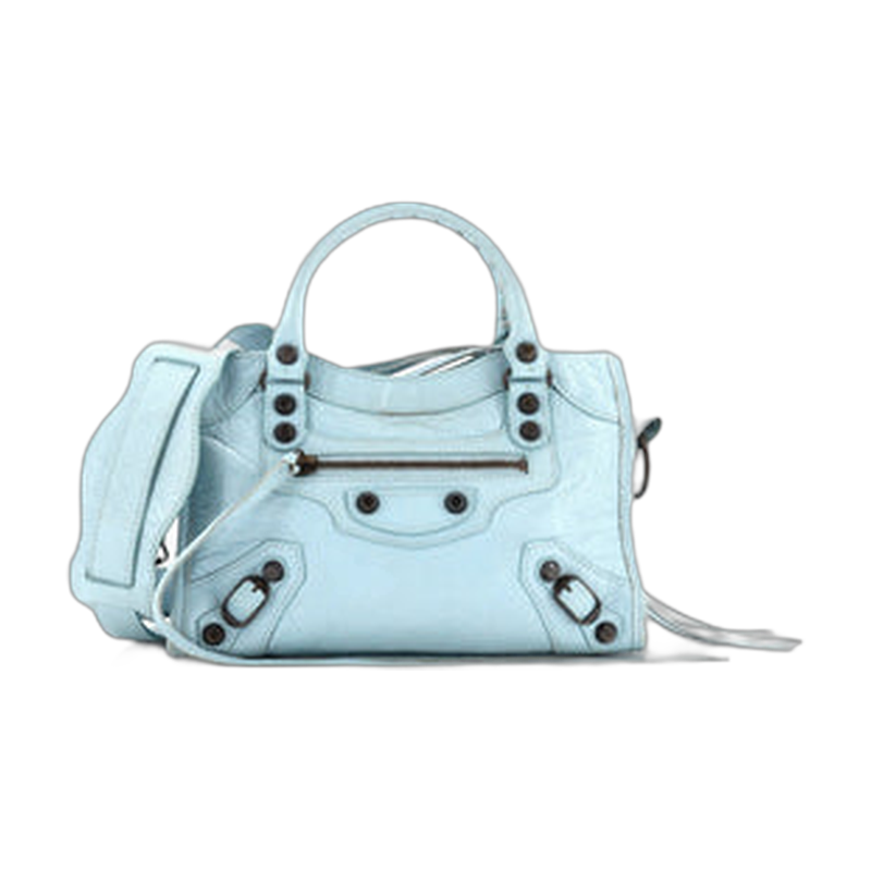 Balenciaga City Top Handle Blue Mini