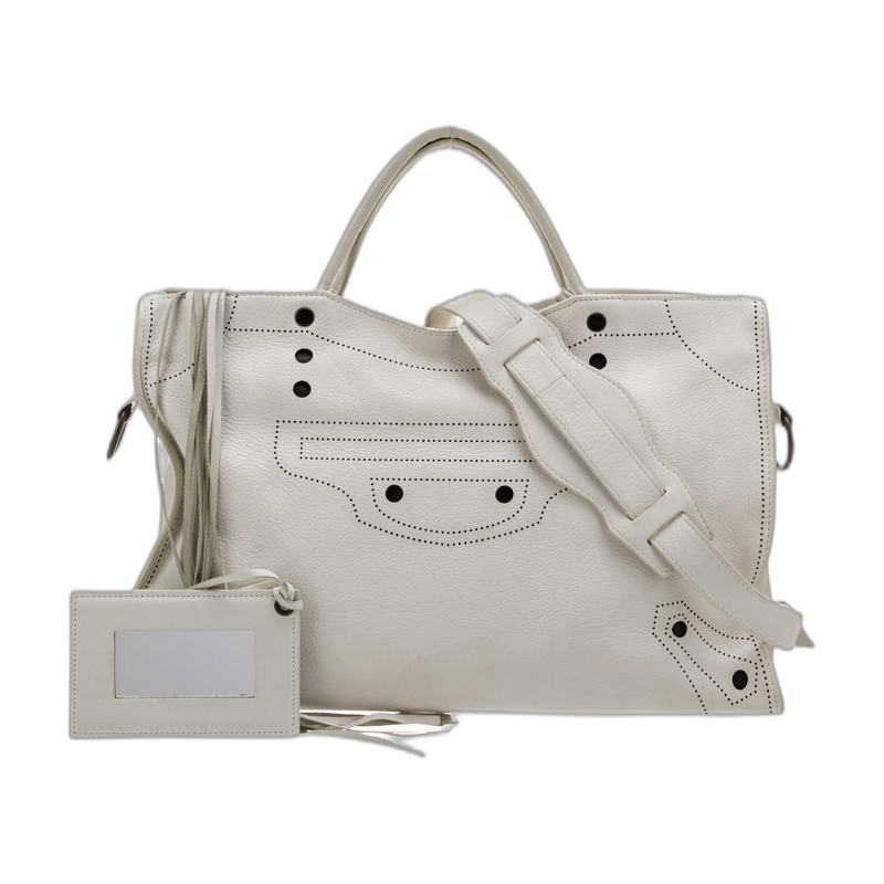 Balenciaga City Top Handle White