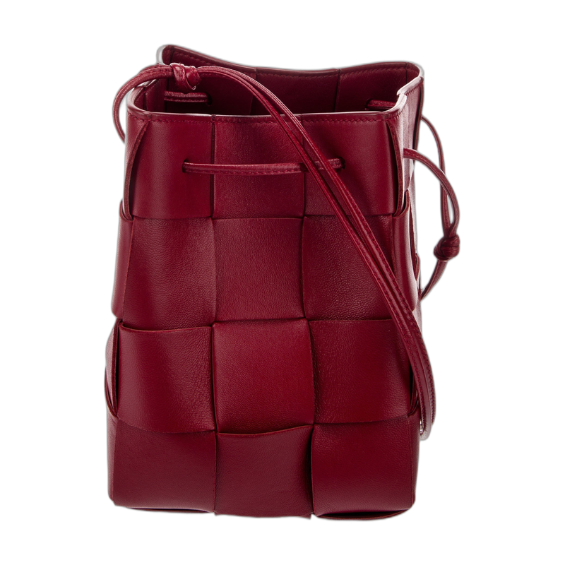 Bottega Veneta Cassette Crossbody in Red