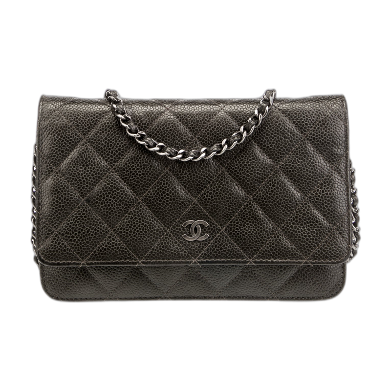 Chanel Wallet on Chain Shoulder Green Leather