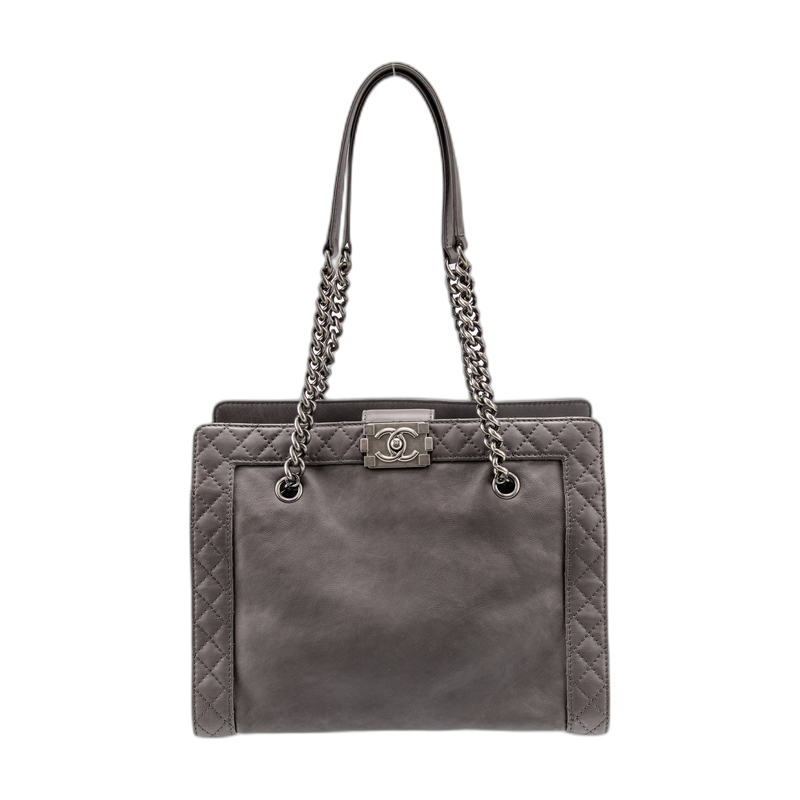 Chanel Boy Flap Shoulder in Grey