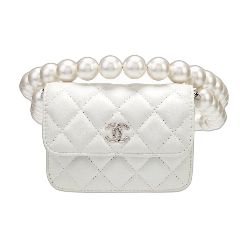 Chanel Wallet on Chain Shoulder White Leather Mini