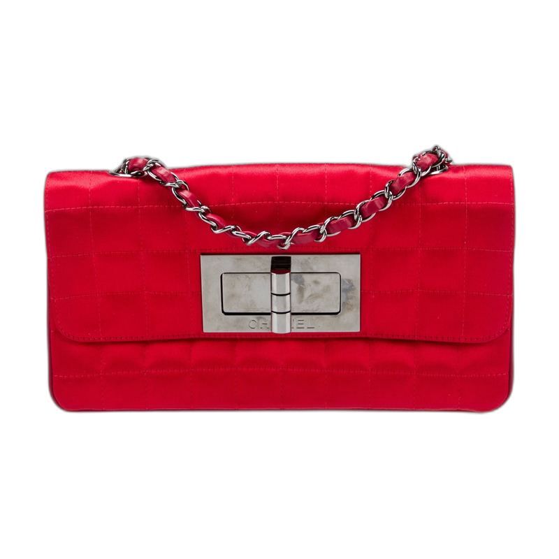 Chanel 2.55 Reissue Single Flap Shoulder Red Satin