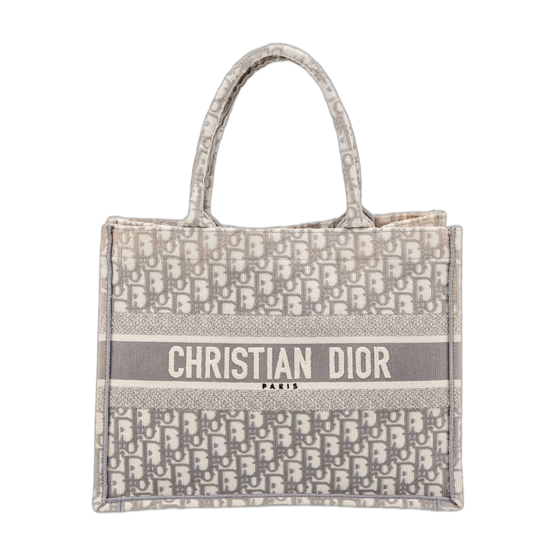 Dior Book Tote Bag Grey Medium