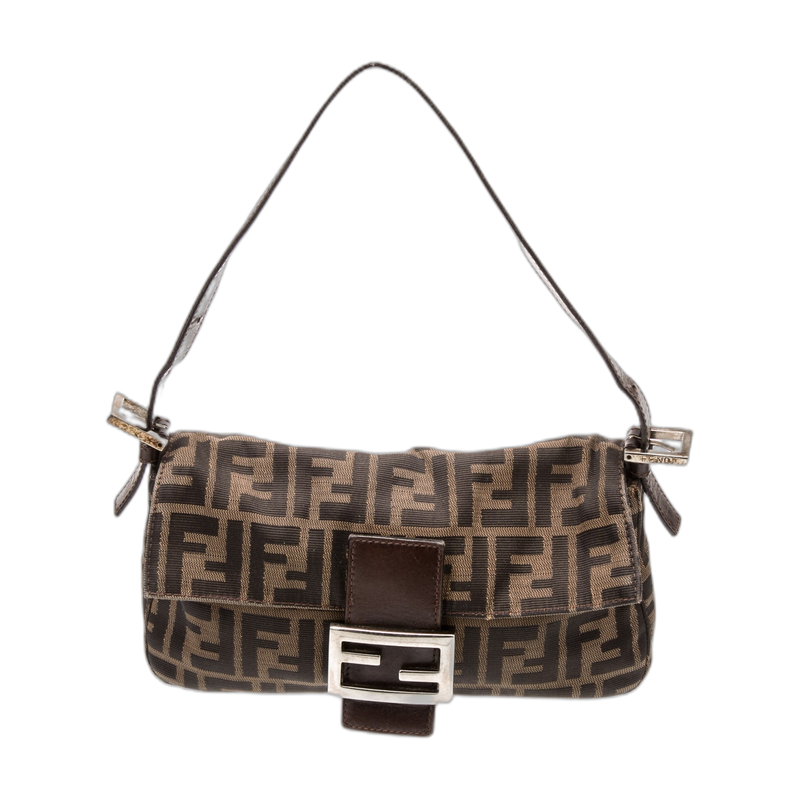Fendi Baguette Shoulder in Brown Canvas