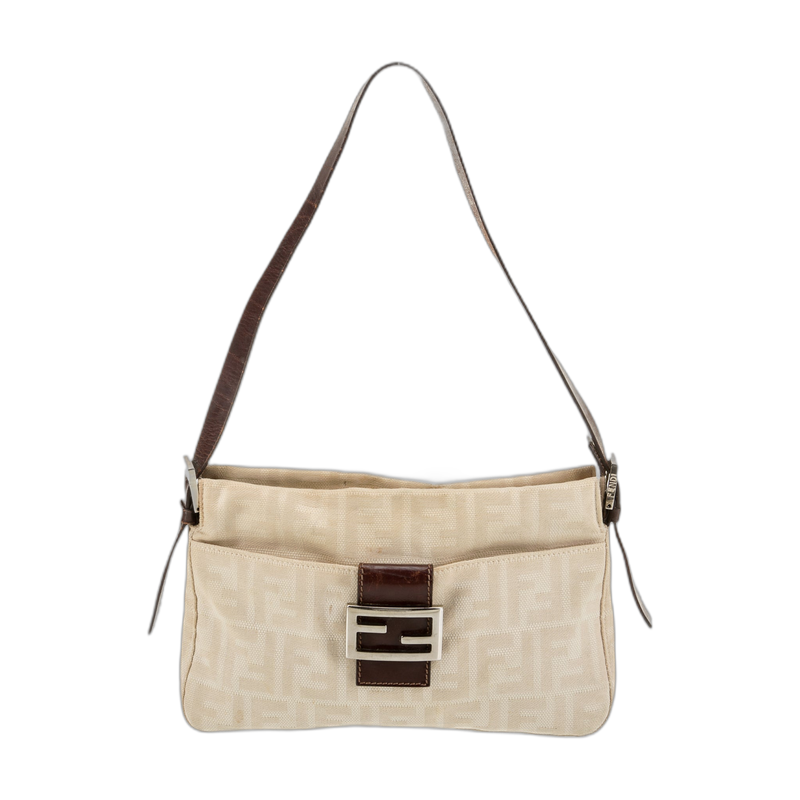 Fendi Zucca Shoulder in Neutrals