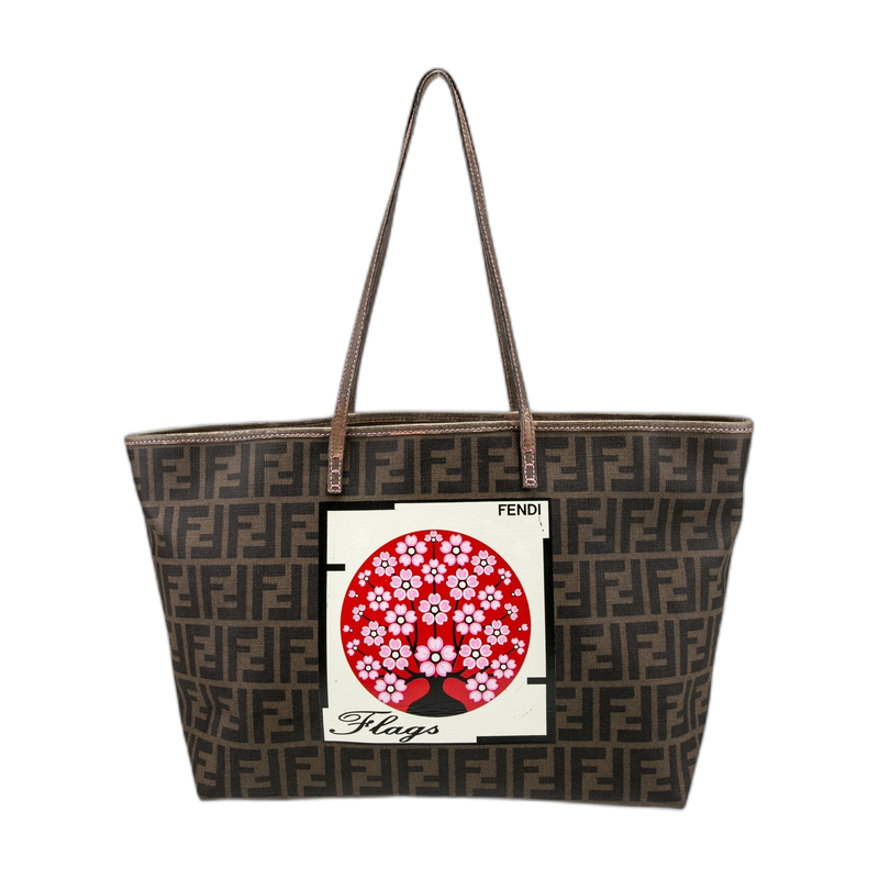 Fendi Peekaboo Top Handle Bag Brown None
