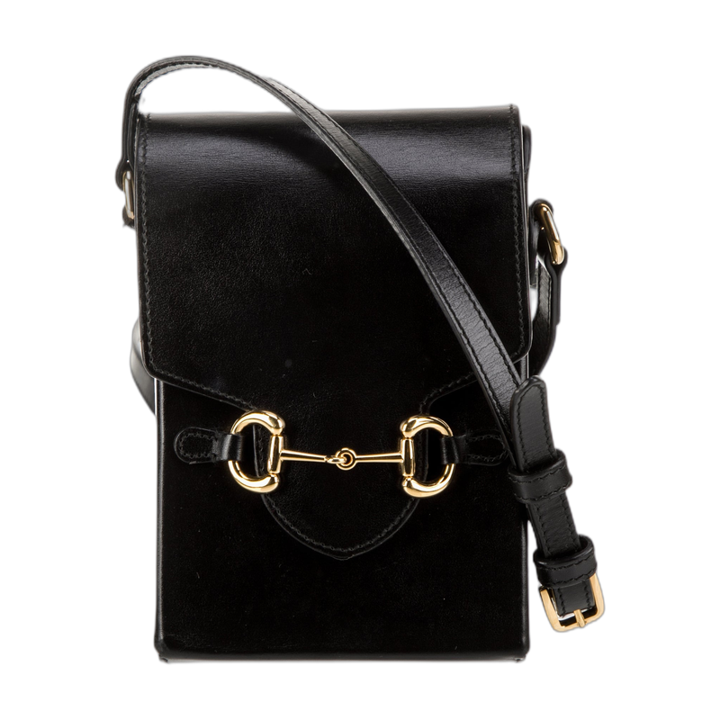 Gucci Horsebit 1955 Shoulder Bag in Black Leather