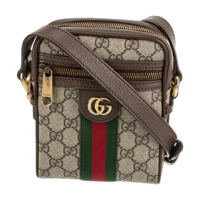 Gucci Ophidia Shoulder Bag in Brown Mini Canvas
