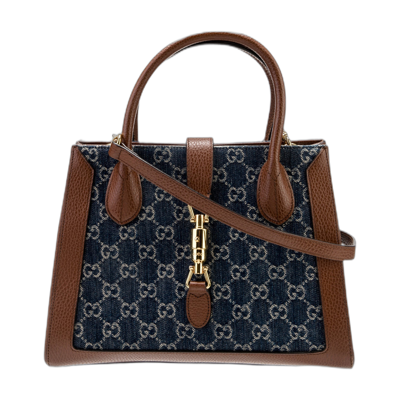 Gucci Jackie 1961 Hobo Brown Denim
