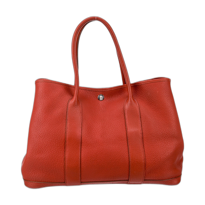Hermes Garden Party Tote Red Leather