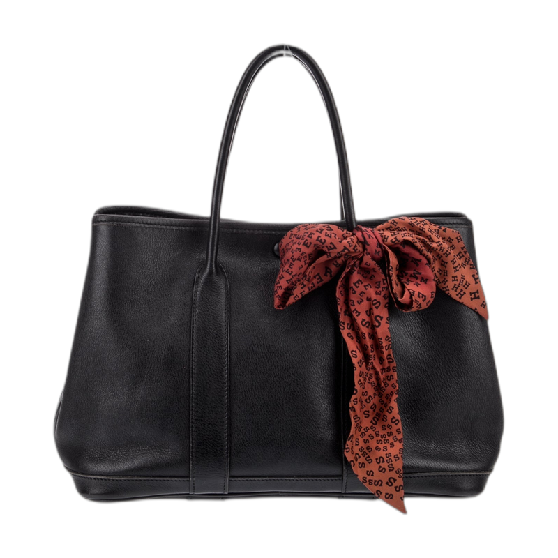 Hermès Garden Party Tote Black Leather 30
