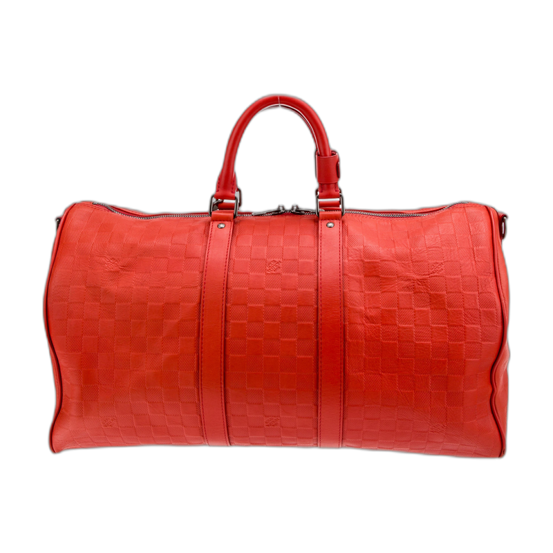 Louis Vuitton Keepall Bandoulière Duffle Bag Red Size 45