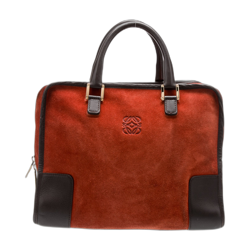 Loewe Amazona Top Handle Brown Suede