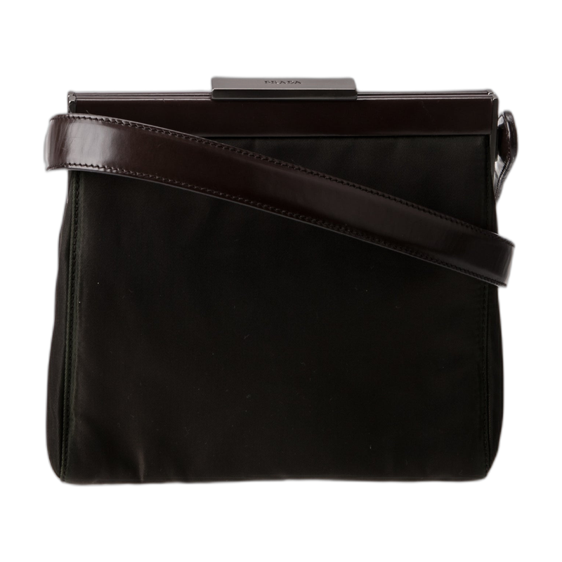 Pre-Owned Black Prada Cleo Shoulder Bag