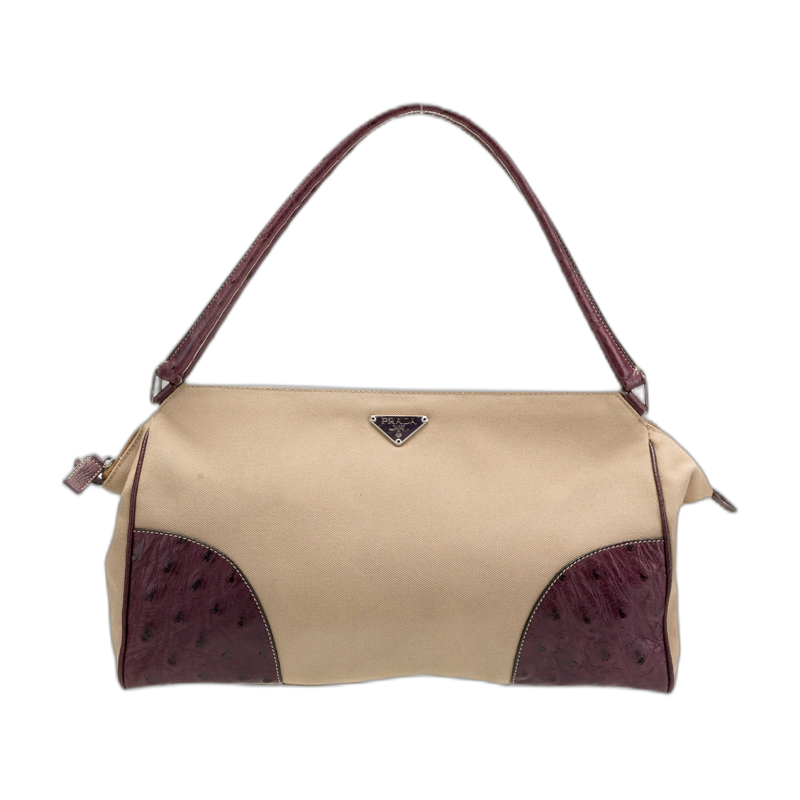 Prada Triangle Shoulder Bag in Neutrals
