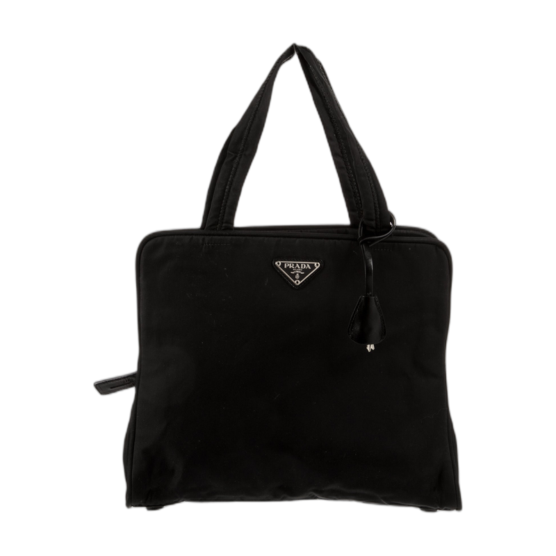 Prada Triangle Shoulder Bag in Black Nylon