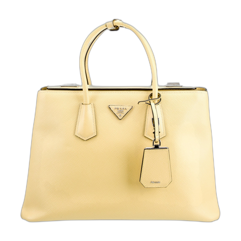 Prada Triangle Shoulder Bag in Yellow