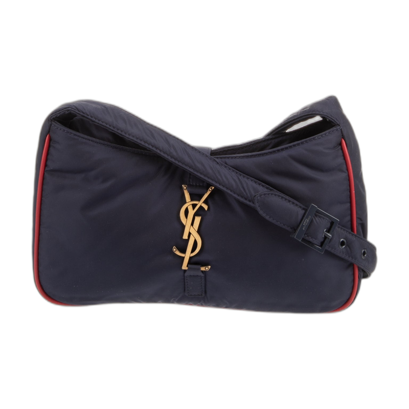Saint Laurent Le 5 à 7 Shoulder Bag in Blue Nylon